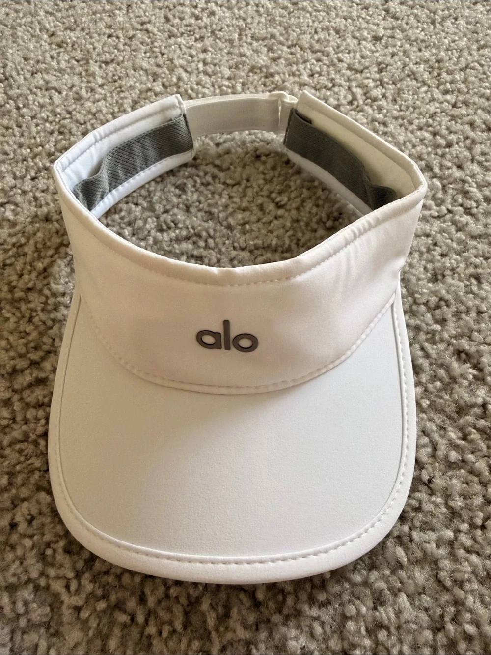 ALO Yoga White Kids Visor with Logo